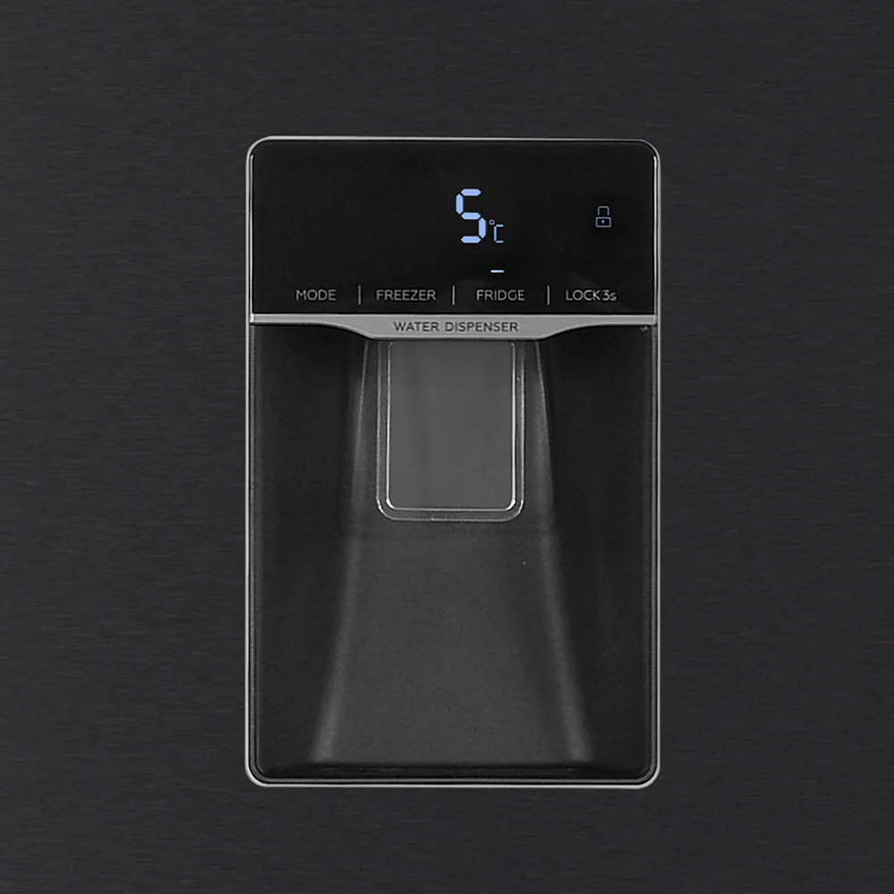 Despachador de agua - Nevecón No frost 565 L Brutos Black Steel Mabe MSL565QMLSP0