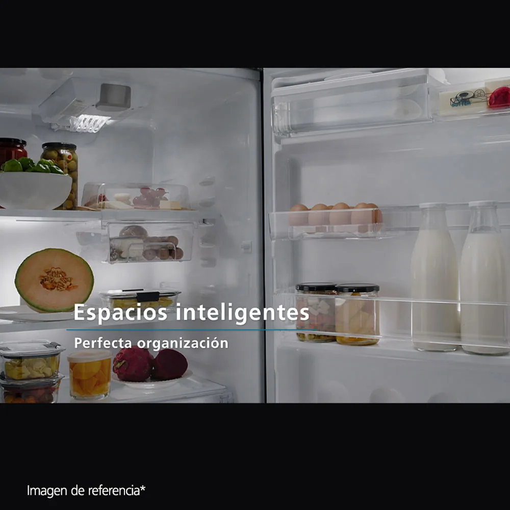 Espacios Inteligentes - Nevecón Side by Side No Frost 631 L Brutos Black Glass Mabe MSL631LKLNG0