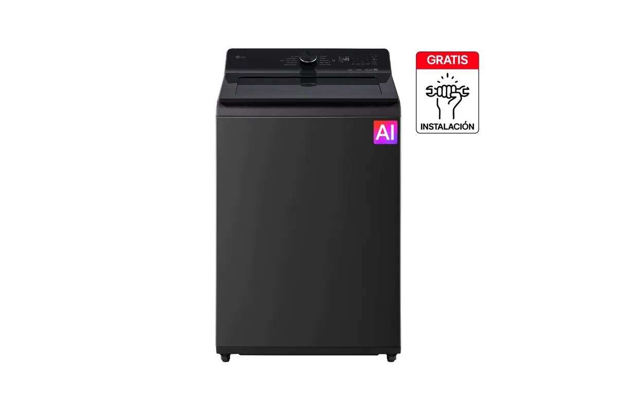 Lavadora LG Carga Superior 20Kg AIDD EasyUnload Negro Brillante WT20NBTX6T, foto 1