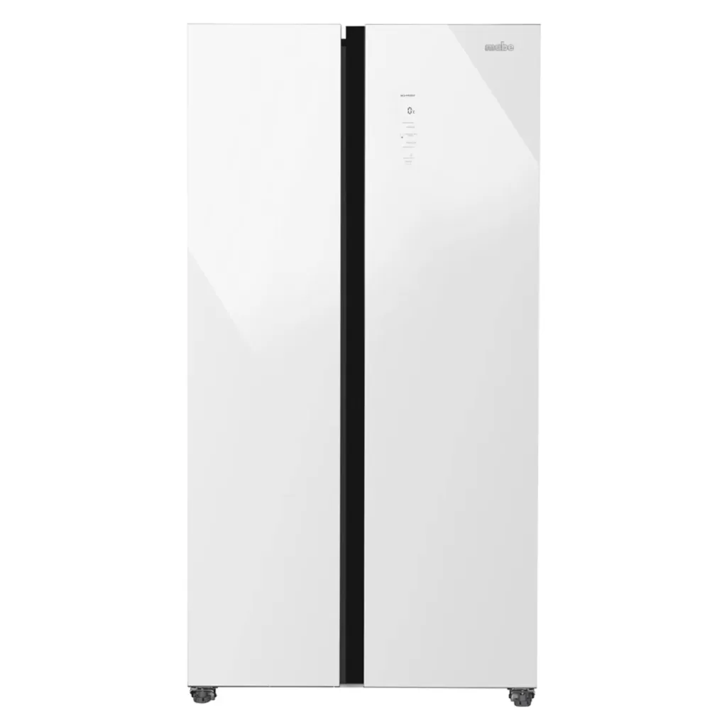 Nevecón Side by Side No Frost 631 L Brutos White Glass Mabe MSL631LKLSG0