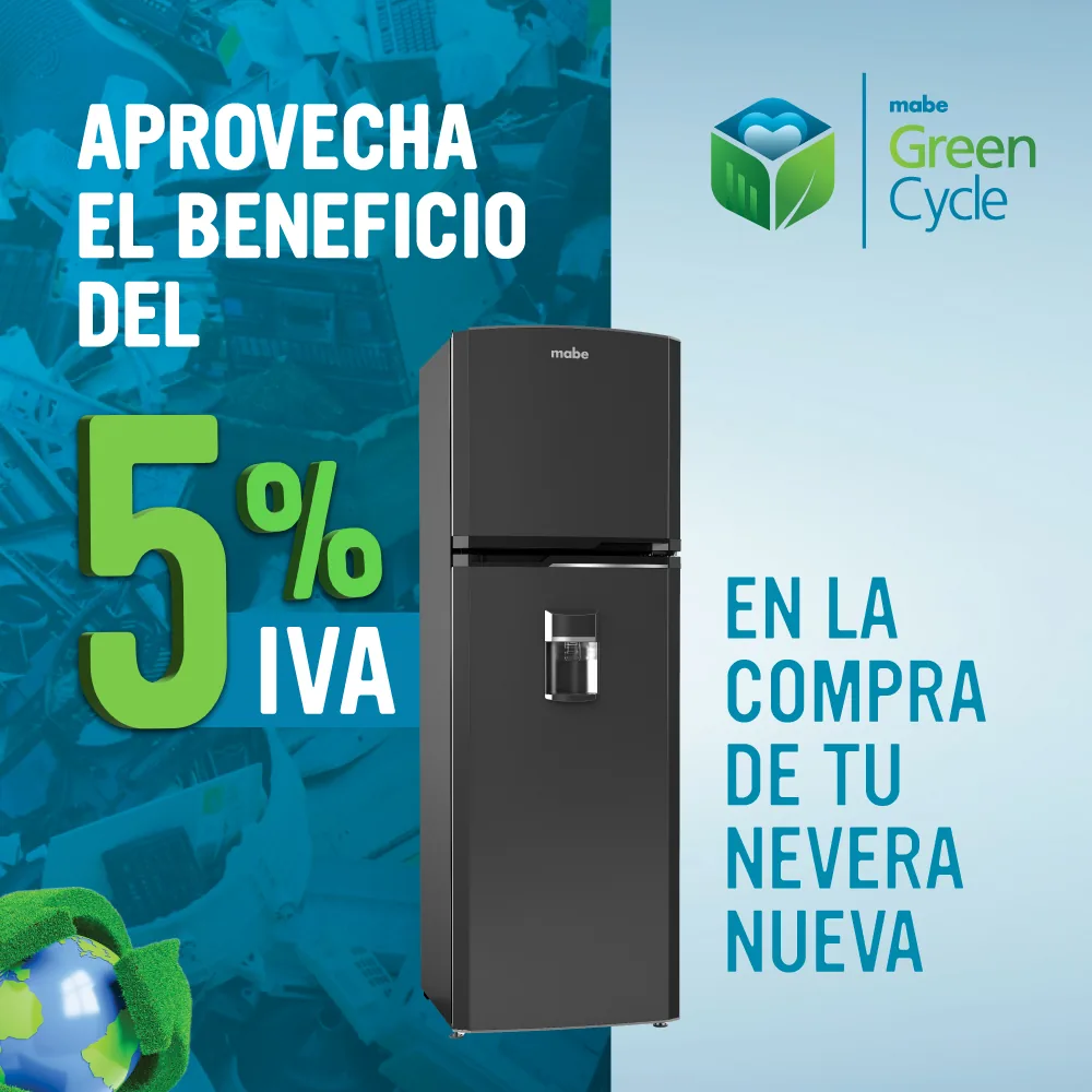 Nevera Mabe con beneficio de IVA diferencial del 5% - Nevera No Frost 313 L Brutos Platinum Mabe RMA313FXCT