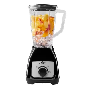Oster Licuadora, con Control de Perilla, 2 Velocidades más Pulso, con Vaso de Plástico, 800 W, 1.25 Lt, Negro, BLSTKAP-BRD, foto 1