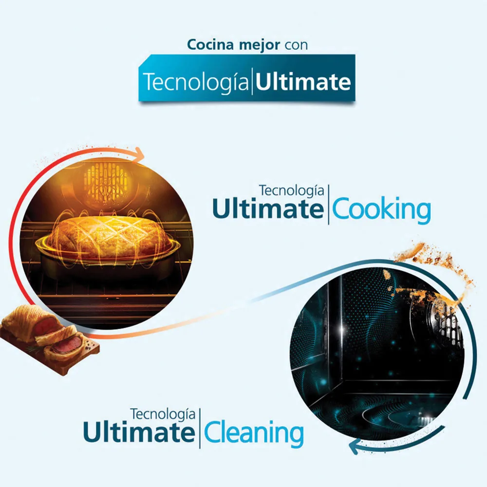 Tecnología Ultimate - Cocina de Piso a Gas 60 cm Inox Mabe EMC6050NFX1