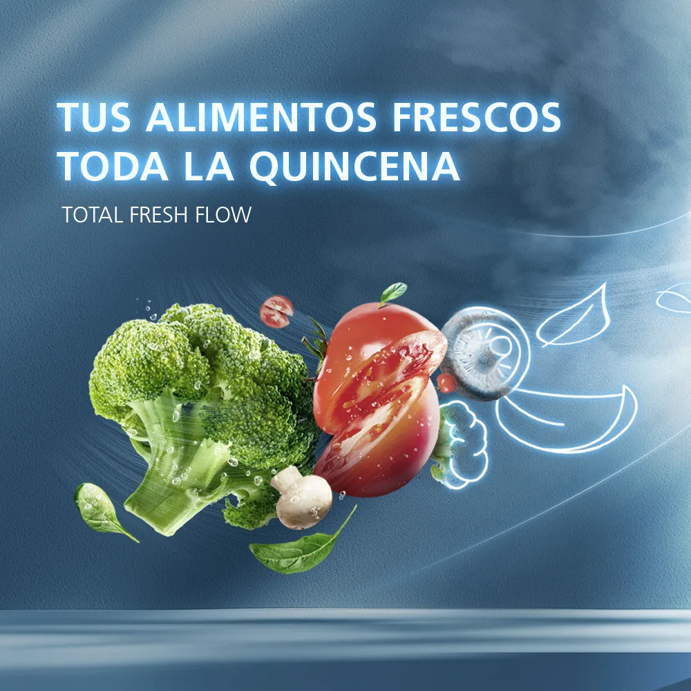 Total Fresh Flow - Nevera No Frost 415 L Brutos Inox Mabe RMP415YCU