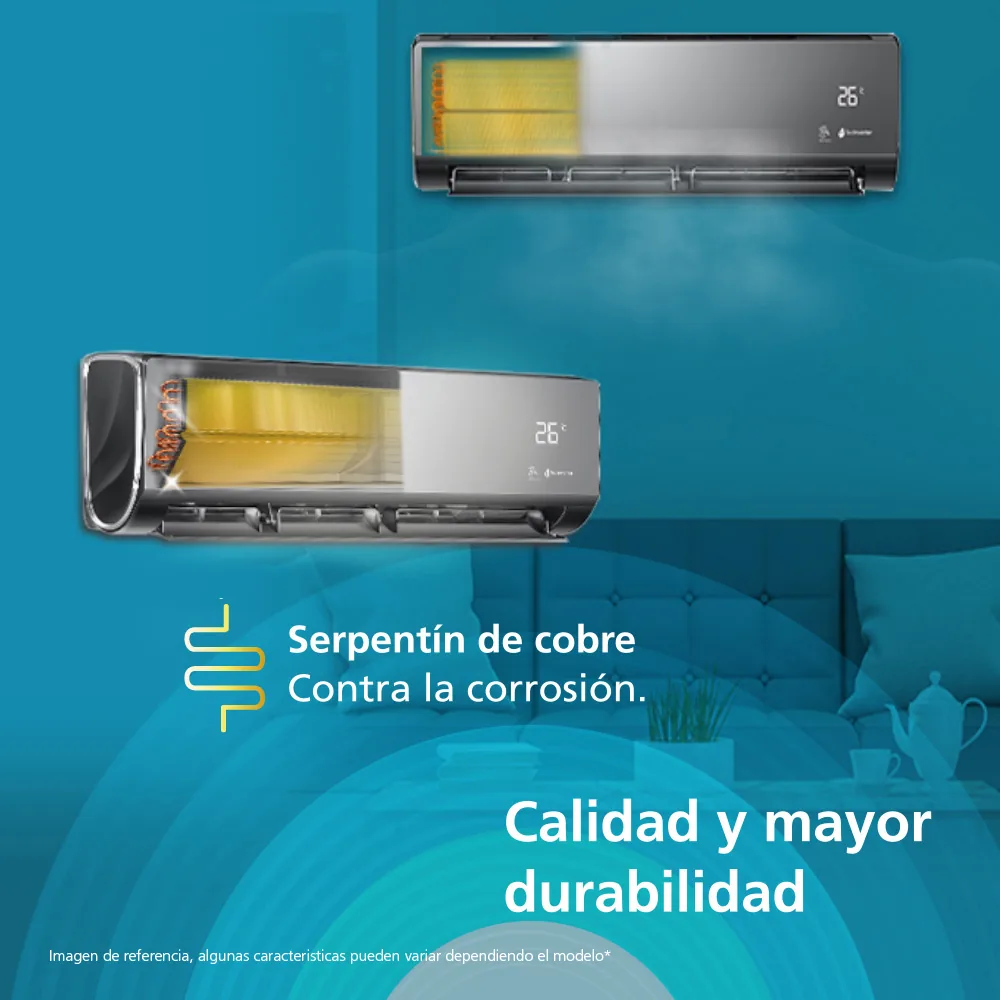 Tubería en Cobre - Aire Acondicionado Tradicional 220v 12000 BTU Blanco Mabe MMT12CDBWCCBC1