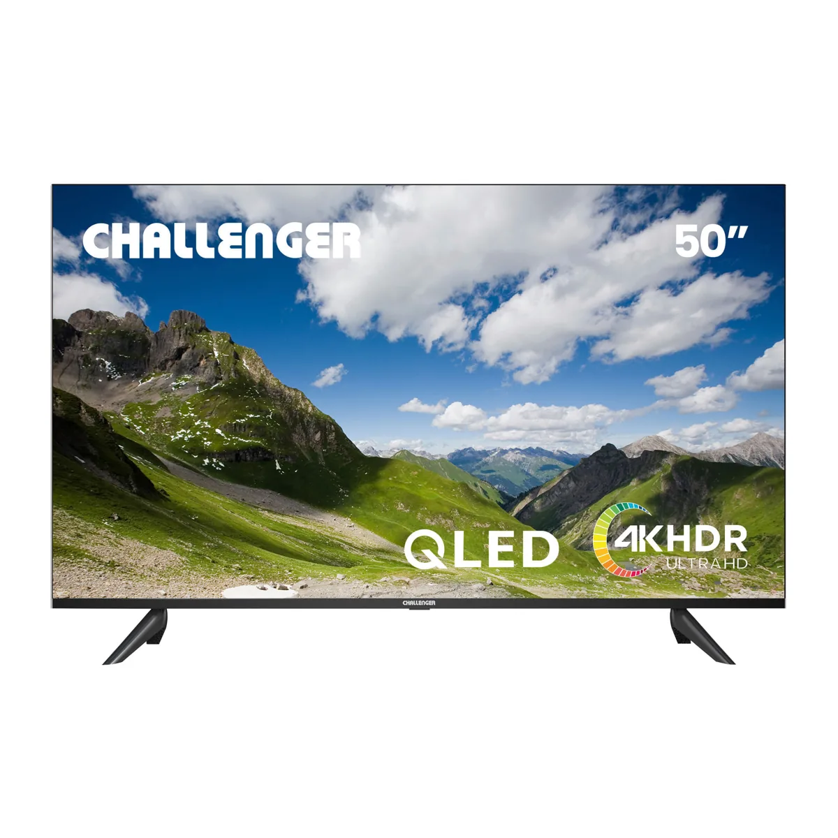 TV Challenger QLED 50" Google TV con Bluetooth, WIFI, Chromecast y Control por voz. Incluye soporte de pared QLED 50KG190 BT GOOGLETV T2 TEL, foto 1